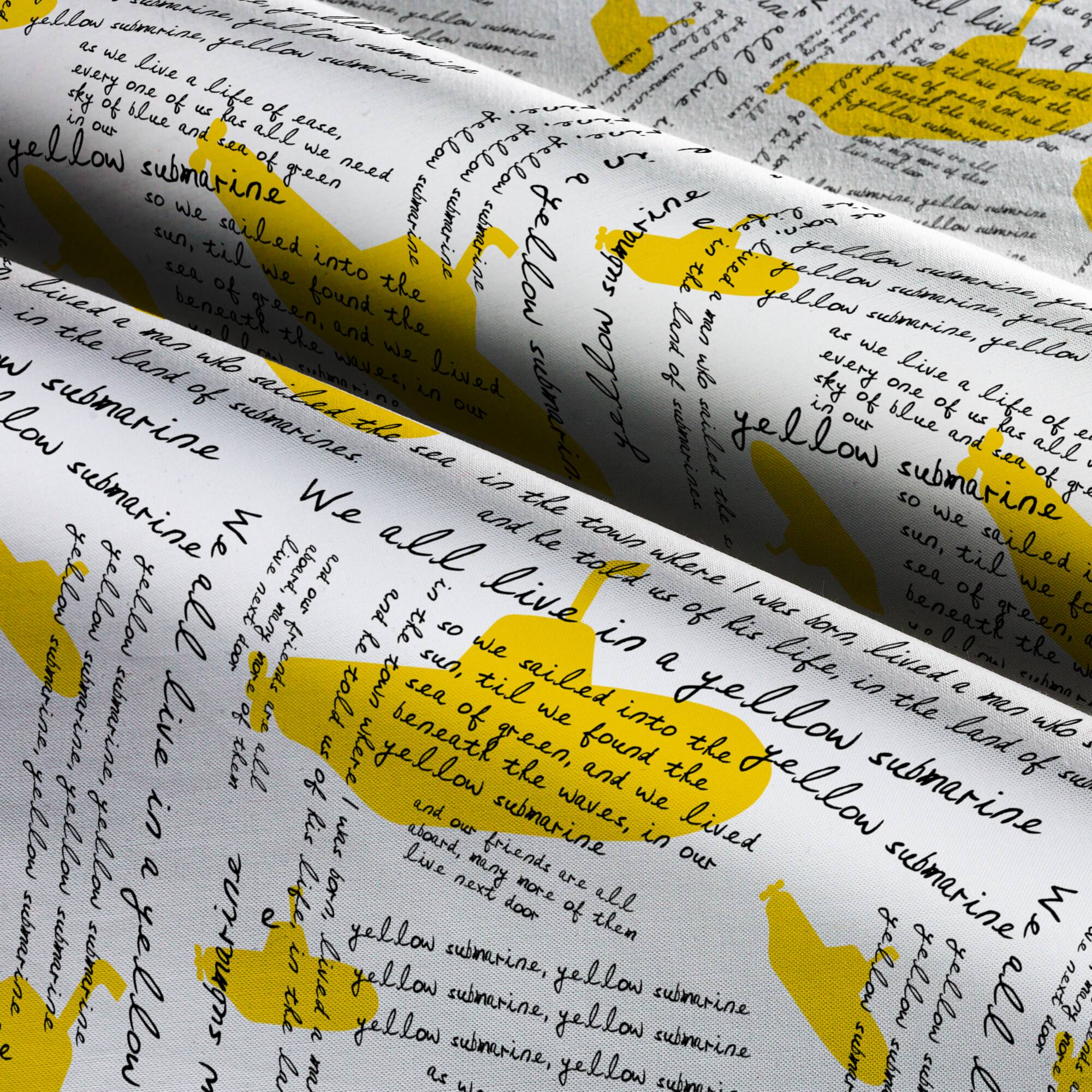 Epic Lennon & McCartney Yellow Submarine Cotton Fabric